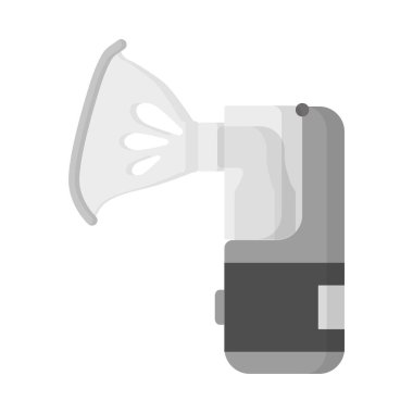 Astım taşınabilir ultrason nebulizörü ya da astım spreyi. Tıbbi konsept.