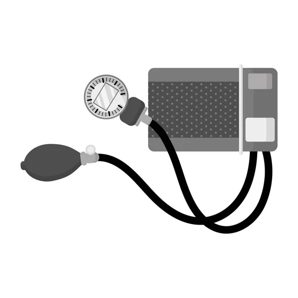 血圧を測定するための聴診器を備えた半自動Sphygmomanometer 医学的概念 — ストックベクタ
