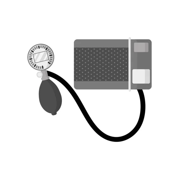 血圧を測定するための聴診器を備えた半自動Sphygmomanometer 医学的概念 — ストックベクタ