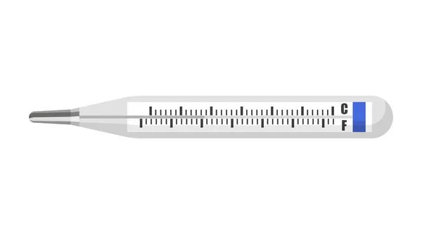 Met Kwik Gevulde Thermometer Gezond Concept — Stockvector