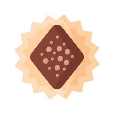 Sevgililer Günü veya bayram için kremalı Rhombus çikolatalı yer mantarı..