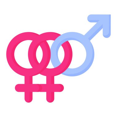 Pembe cinsiyet sembolü biseksüel. Cinsel yönelim