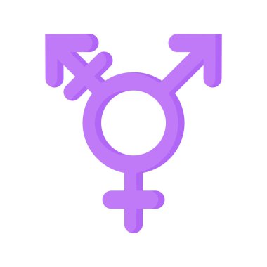 Transseksüelin mor cinsiyet sembolü. Cinsel yönelim