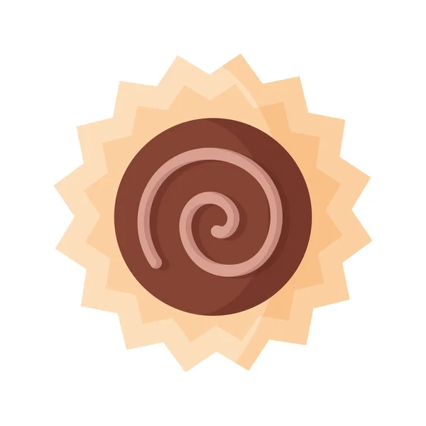 Circle Milchschokolade Mit Zuckerguss Für Valentinstag Oder Feiertag — Stockvektor