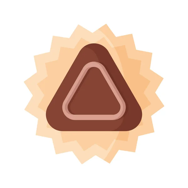 Dreieck Schokolade Mit Zuckerguss Zum Valentinstag Oder Feiertag — Stockvektor