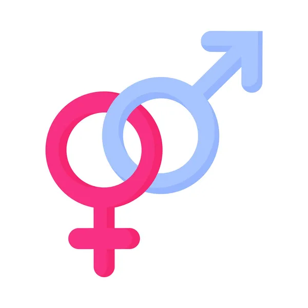 Roze Blauw Gendersymbool Van Hetero Seksuele Geaardheid — Stockvector