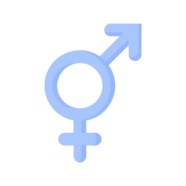 Blauw Gendersymbool Van Bigender Seksuele Geaardheid — Stockvector