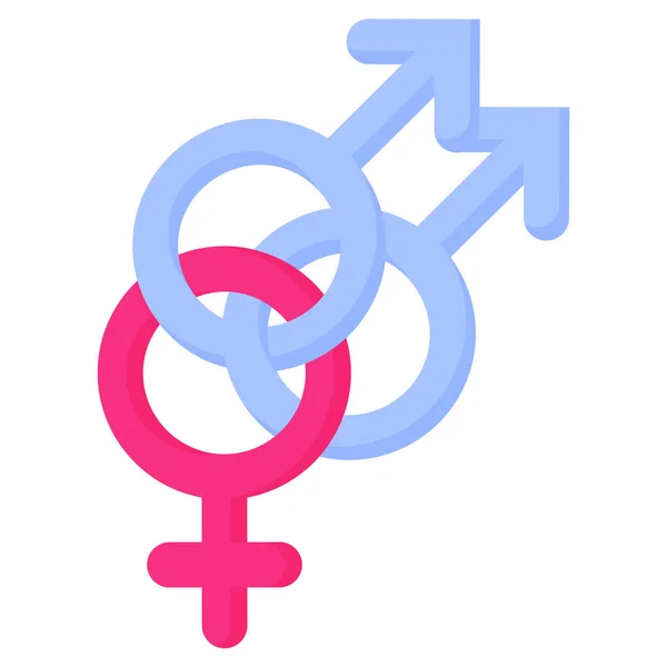 Symbole Genre Bleu Bisexuel Orientation Sexuelle — Image vectorielle