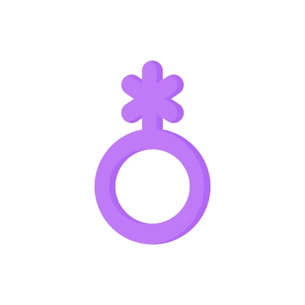 ジェンダークィアの紫色のジェンダーシンボル 性的指向 — ストックベクタ
