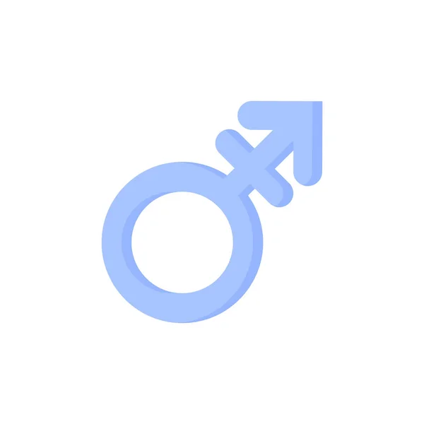 Blue Gender Symbol Androgyne Sexual Orientation — Stock Vector