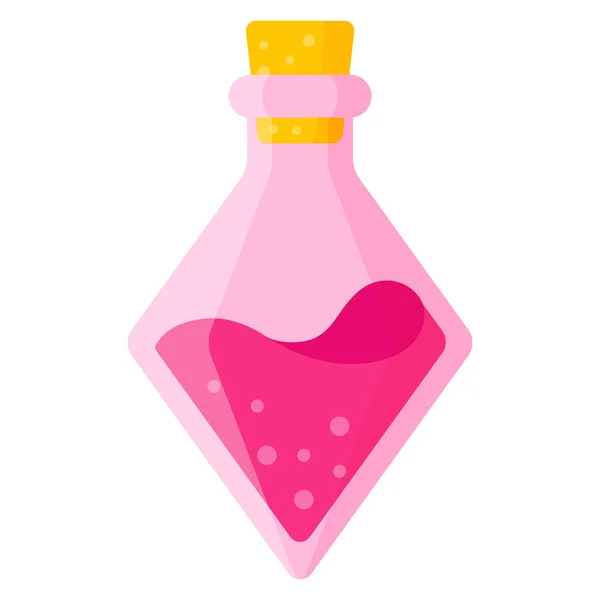 Poción Amor Botella Rombo Rosa Para Boda San Valentín Dibujos — Archivo Imágenes Vectoriales