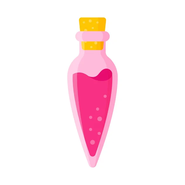 Poción Amor Botella Rosa Para Boda San Valentín Dibujos Animados — Archivo Imágenes Vectoriales