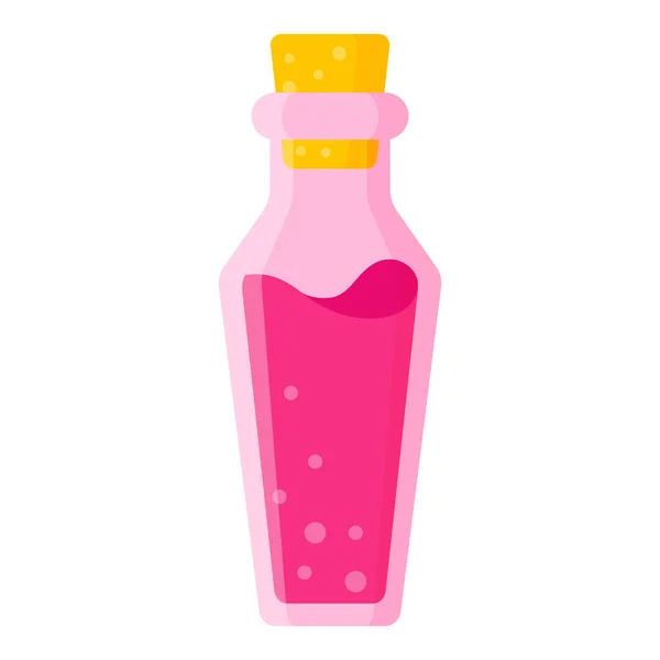 Poción Amor Una Pequeña Botella Trapecio Rosa Para Boda Día — Archivo Imágenes Vectoriales