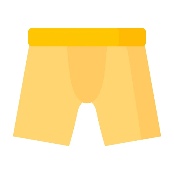 Slip Boxer Yellow Men Concetto Moda Vettoriale Cartone Animato Isolato — Vettoriale Stock