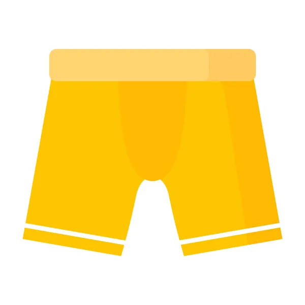 Žlutý Boxerský Spodní Prádlo Módní Koncept Vektorové Kreslené Izolované Ilustrace — Stockový vektor