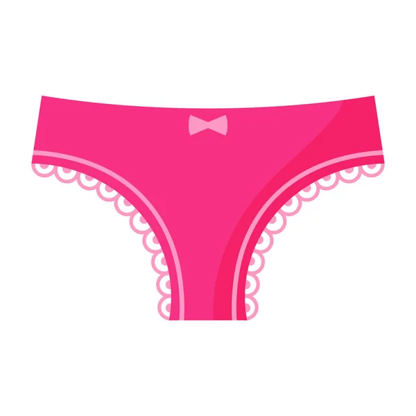 Pantalón Lencería Rosa Para Mujer Concepto Moda Dibujos Animados Vectoriales — Vector de stock