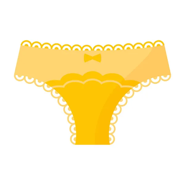 Σέξι Γυναικεία Κιτρινωπά Εσώρουχα Pantie Έννοια Μόδας Vector Κινούμενο Σχέδιο — Διανυσματικό Αρχείο