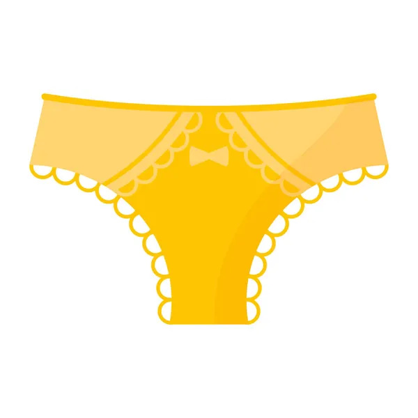 Γυναίκες Κίτρινο Κομψό Ρετρό Εσώρουχα Pantie Έννοια Μόδας Vector Κινούμενο — Διανυσματικό Αρχείο