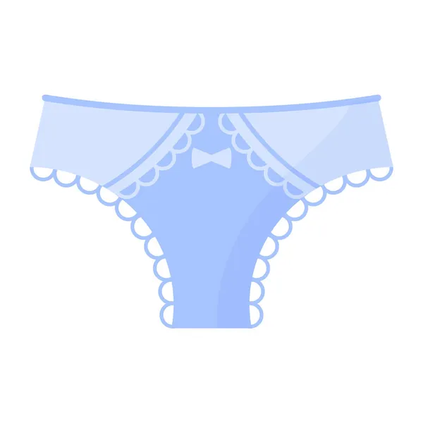 Mulheres Azul Elegante Retro Lingerie Pantie Conceito Moda Desenho Animado — Vetor de Stock