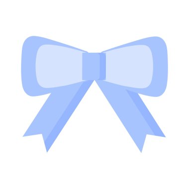 Mavi kurdele. Düğün ve sevgililer günü konsepti. Vektör karikatürü izole edildi.