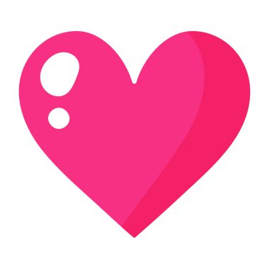 Kırmızı kalp. Düğün ve sevgililer günü konsepti. Vektör karikatürü izole edildi.