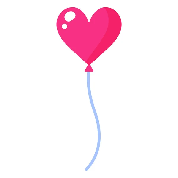 Balão Forma Coração Conceito Casamento Dia Dos Namorados Desenho Animado —  Vetores de Stock