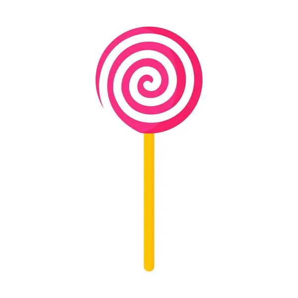 Striped Lollipop Wedding Valentine Day Concept Vector Cartoon Isolated Illustration — Stock Vector