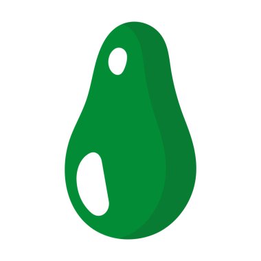 Vektör çizgi filmi taze avokado meyvesi. Çevre gıda alışverişi.