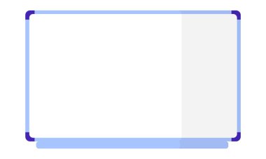 Vektör karikatür beyaz boş manyetik levha. Okula geri dön..