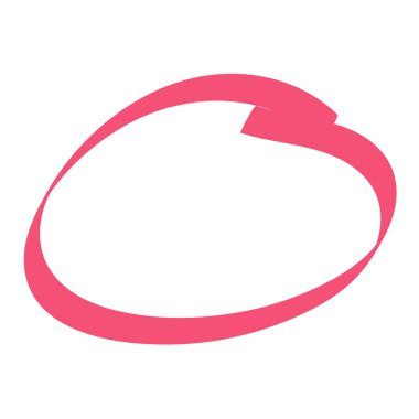 Yuvarlak el pembe kalem izi. Okula geri dön..