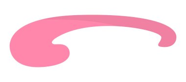 Vektör karikatür pembe dikiş ya da Fransız model cetvel. Okula geri dön..