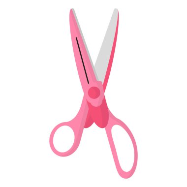 Vektör çizgi filmi, dekoratif kenar makaslarını aç. Okula geri dön..