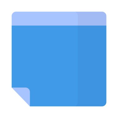 Vektör karikatür mavi kağıt çıkartması. Okula geri dön.