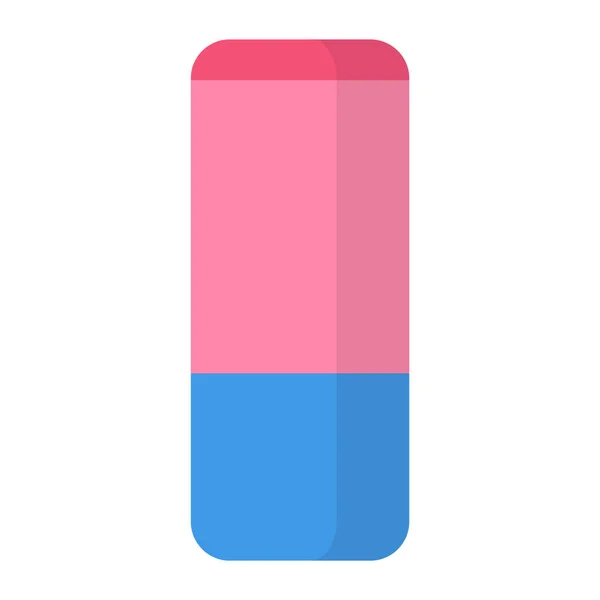 Vector Bande Dessinée Rose Bleu Double Face Gomme Scolaire Retour — Image vectorielle