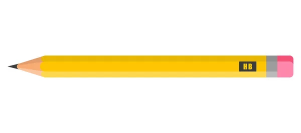 Vektorová Kreslená Žlutá Tužka Zpátky Školy — Stockový vektor
