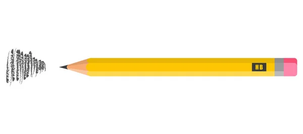 Vektorové Kreslené Jednoduché Tužky Tahy Zpět Školy — Stockový vektor