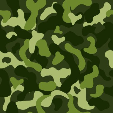 Ordu yeşili haki rengi kamuflajın kusursuz deseni. Arkaplan, baskı, duvar kağıdı, ağ, tasarım için askeri konsept şablonu.