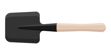 Küçük ordu taktiksel süngülü piyade küreği. Kamp ve turizm için turistik malzemeler. Ordu, asker ve savaş için askeri bir kavram. Vektör karikatürü izole edildi.