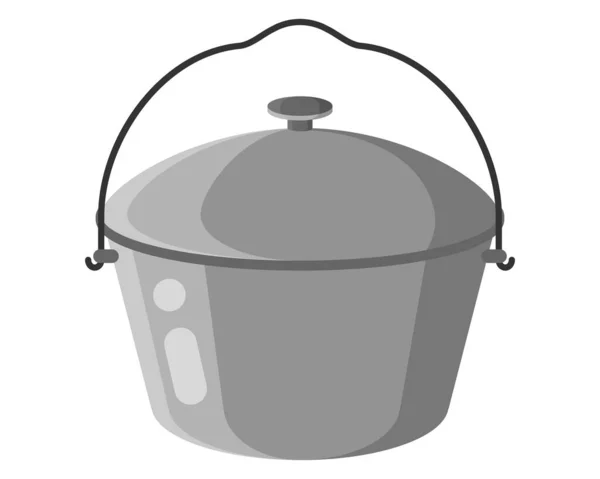 Soldat Militaire Pot Camping Métal Kit Mess Pour Cuisine Équipements — Image vectorielle