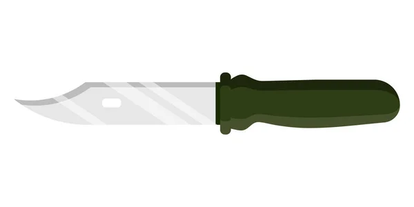Армійський Тактичний Багнетовий Ніж Зеленою Ручкою Туристичне Обладнання Кемпінгу Туризму — стоковий вектор