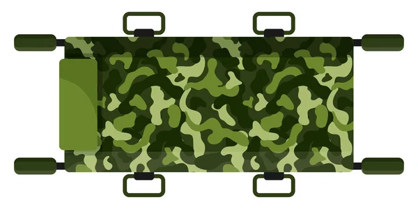 Médical Vert Olive Vert Militaire Camouflage Civière Pour Les Premiers — Image vectorielle
