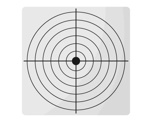 正方形枪炮射击目标或瞄准前方的目标 目标实现的概念 军队和战争的军事概念 矢量漫画孤立的例证 — 图库矢量图片
