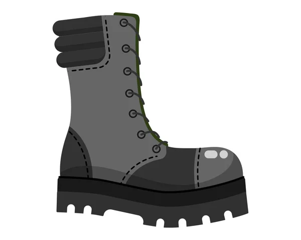 Bottes Armée Noire Uniforme Chaussures Militaires Concept Militaire Pour Armée — Image vectorielle