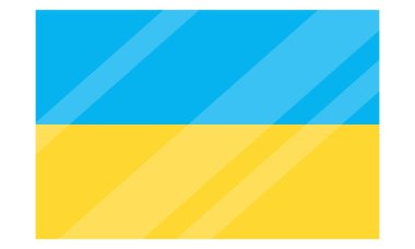 Ukrayna 'nın ulusal bayrak sembolü. Ukrayna Rusya savaşı. Vektör karikatürü izole edildi.