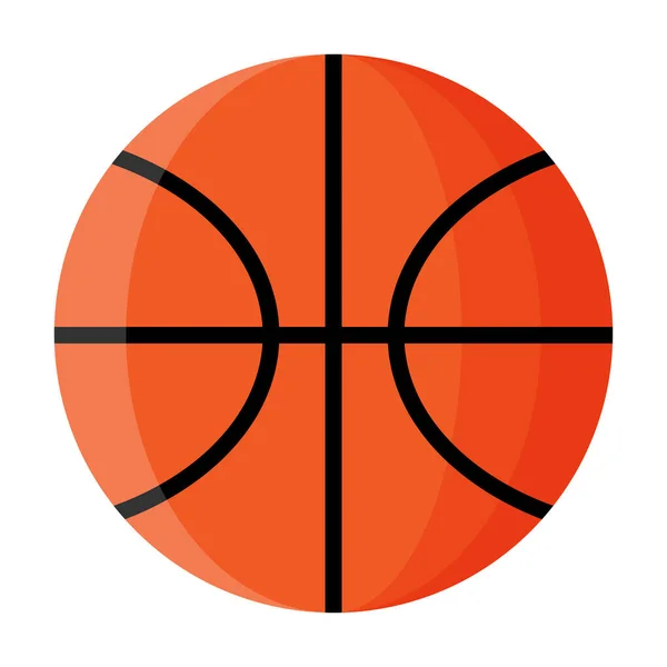 Orange Basketball Ball 3X3 Basketball Sport Equipment Summer Games Vector — Vetor de Stock