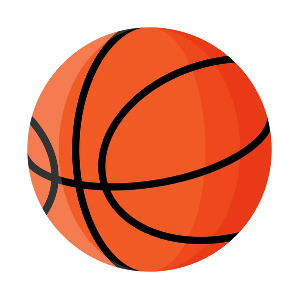 Orange Basketball Ball Stripes 3X3 Basketball Sport Equipment Summer Games — Vetor de Stock
