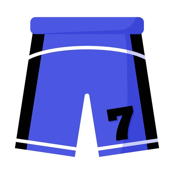 Player Uniform Blue Shorts Number 3X3 Basketball Sport Equipment Summer — Stockvector