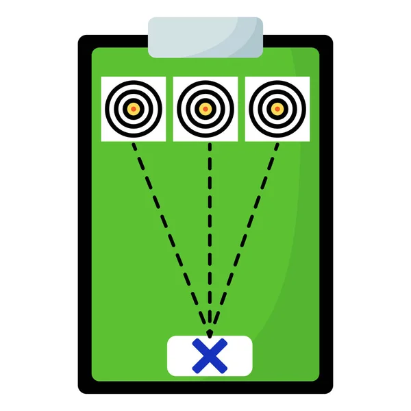 Coach Tablet Strategy Archery Sport Equipment Summer Games Vector Cartoon — 图库矢量图片