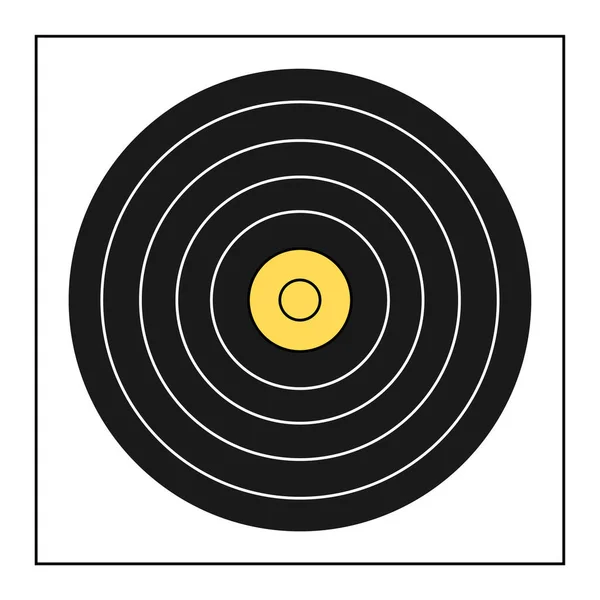 Black Target Shooting Archery Sport Equipment Summer Games Vector Cartoon — Archivo Imágenes Vectoriales