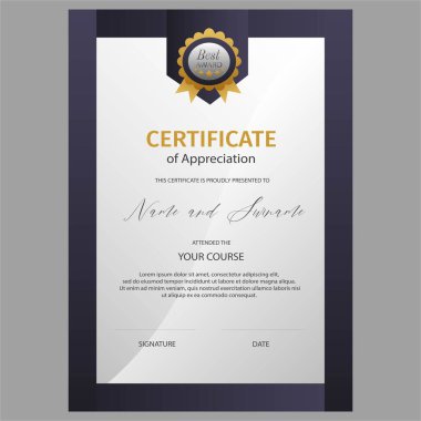 Değerlendirme şablonu çizimi sertifikası